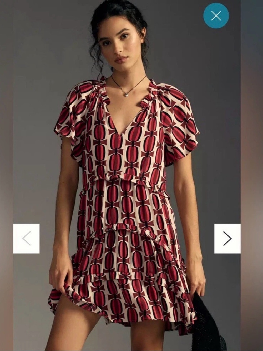 Anthropologie Robin Tiered Mini Dress